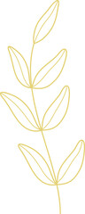 Gold leaf branch line art