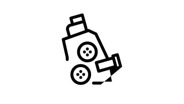 refractometer lab equipment line icon animation