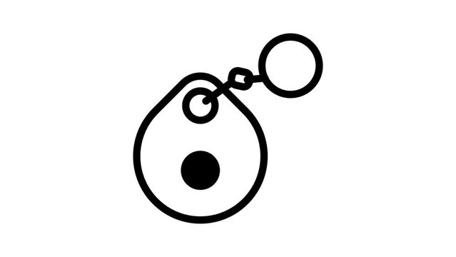 magnetic key from entrance line icon animation