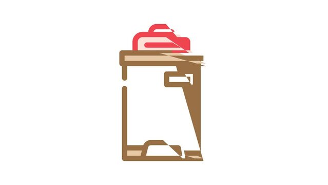 trash compactor color icon animation