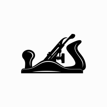 woodworking hand plane icon logo