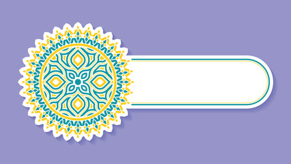 Colorful mandala decorative banner