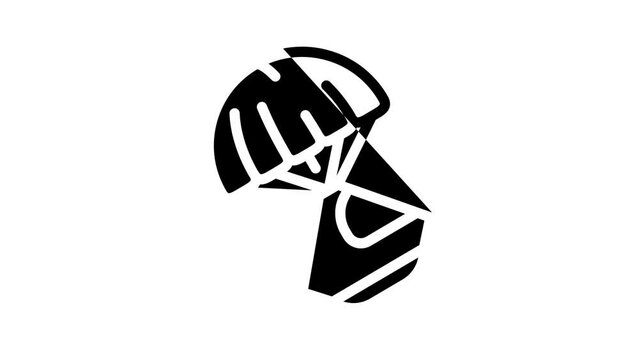 space capsule line icon animation