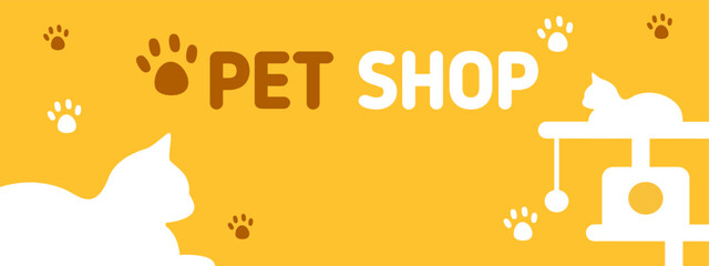 simple yellow pet shop banner for shop