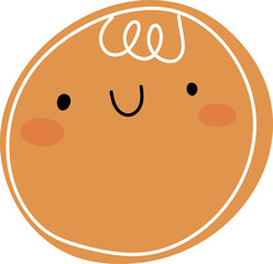 Gingerbread man face