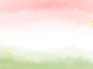 水彩のにじみが綺麗な春らしい背景イラスト