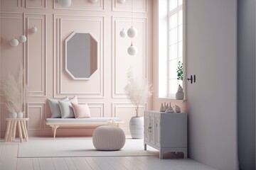 Fototapeta premium Digital illustration about house interior.