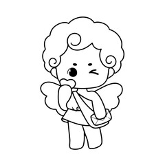cute cupid outline 