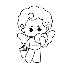 cute cupid outline 