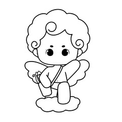 cute cupid outline 