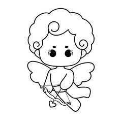 cute cupid outline 