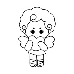 cute cupid outline 