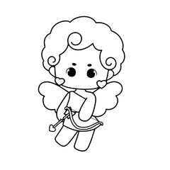 cute cupid outline 