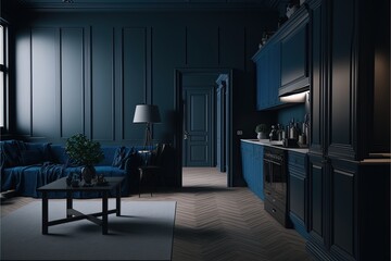 Digital illustration about house interior.