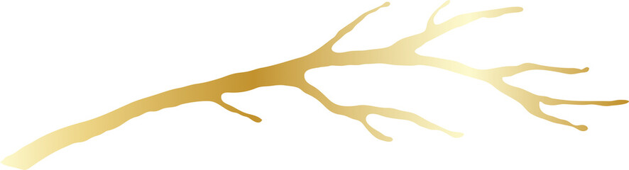 Gradient gold branch © TWINS DESIGN STUDIO
