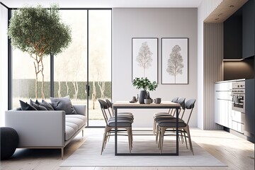 Digital illustration about house interior.