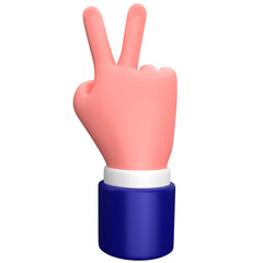Hand Gestures 3D illustration Emoji Background transparent PNG 