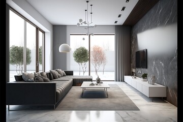 Digital illustration about house interior.