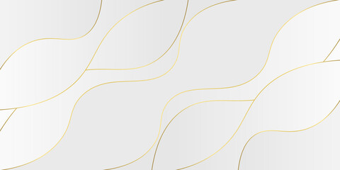 White futuristic gold pattern abstract background with wavy shape, white abstract use for business, corporate, institution, poster, template, party, festive, seminar, advertising, vector, illustration