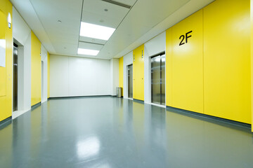 Elevator hall in a modern elegant building