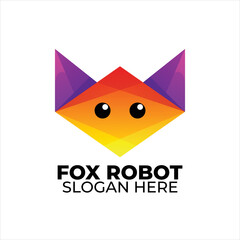 Fototapeta premium fox logo colorful gradient style