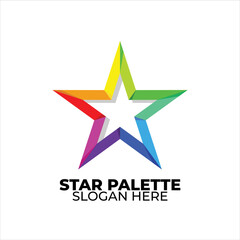 Obraz premium star logo colorful gradient style