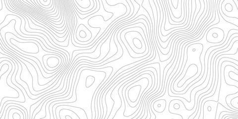 Topographic map background geographic line map with elevation assignments. Modern design with White background with topographic wavy pattern design.paper texture Imitation of a geographical map shades