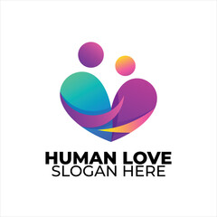 human logo colorful gradient style