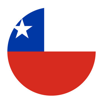 Chile Flat Rounded Flag with Transparent Background