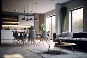 Digital illustration about house interior.