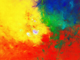 rainbow abstract fractal background 3d rendering illustration