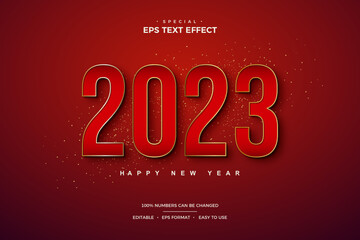 2023 Happy new year number. Vector number for new year celebration.