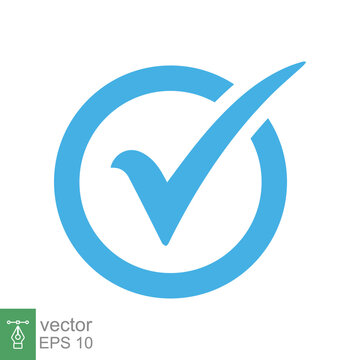 Check Box Rounded Blue Background Blue Check Box Icon