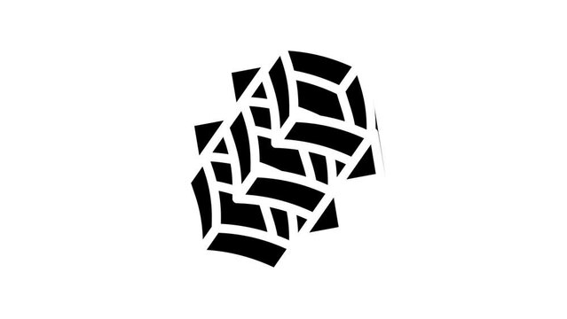 tall box kite line icon animation