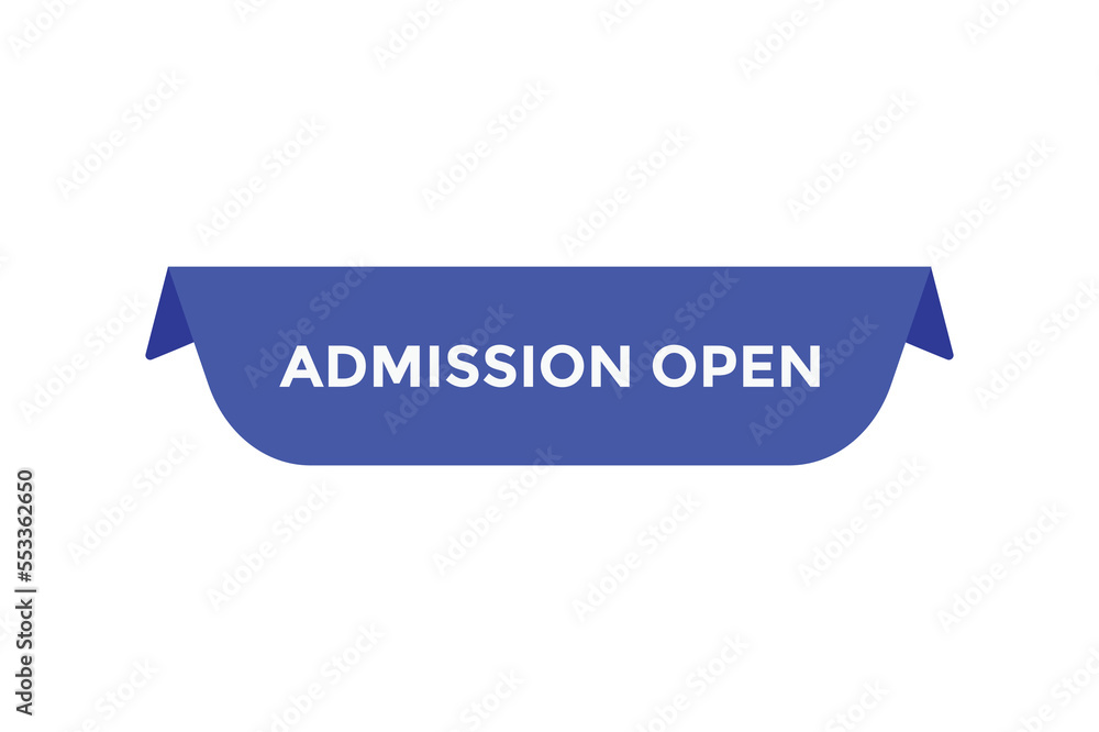 Wall mural admission open button web banner template vector illustration