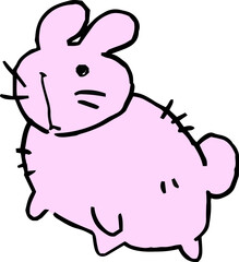下手なうさぎのイラスト 子供の落書き 卯年