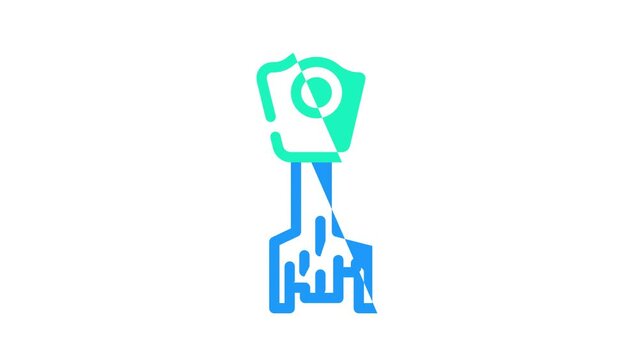 abstract key color icon animation