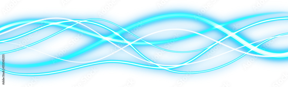 Wall mural blue line light particle