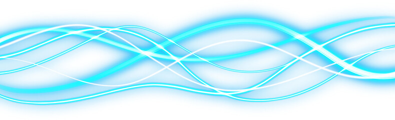 Obraz premium blue line light particle
