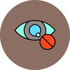 No Illegitimate Multicolor Circle Filled Line Icon