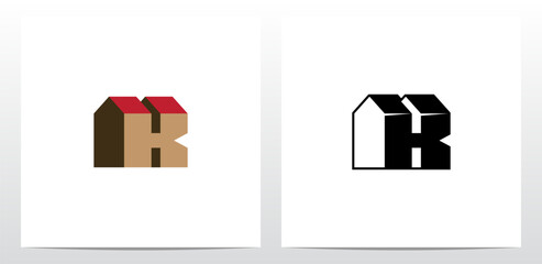 House Roof Letter Logo Design K