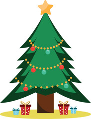 christmas tree with gifts