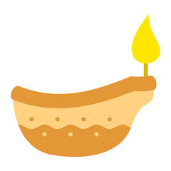 Oil Lamp Flat Icon