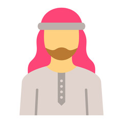 Arab Man Flat Icon
