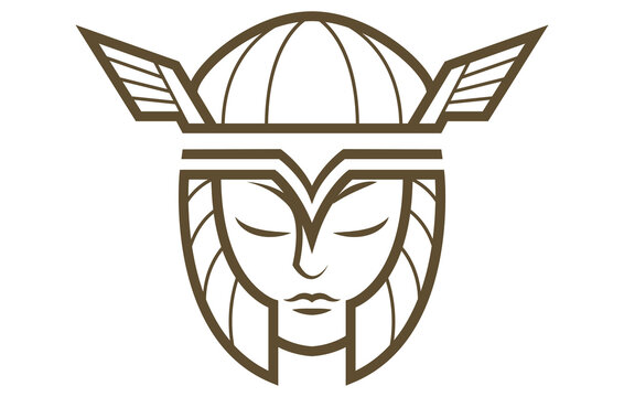 recommend clip art: Valkyrie Athena Logo Design Template