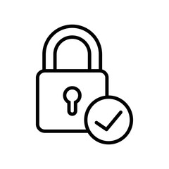 padlock icon vector design template in white background