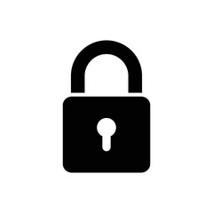 padlock icon vector design template in white background