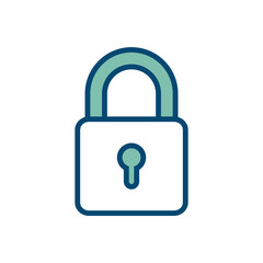 padlock icon vector design template in white background
