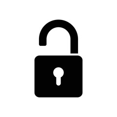 padlock icon vector design template in white background