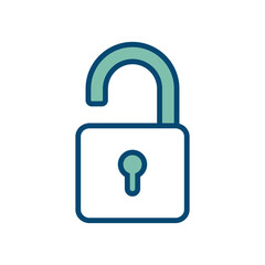 padlock icon vector design template in white background